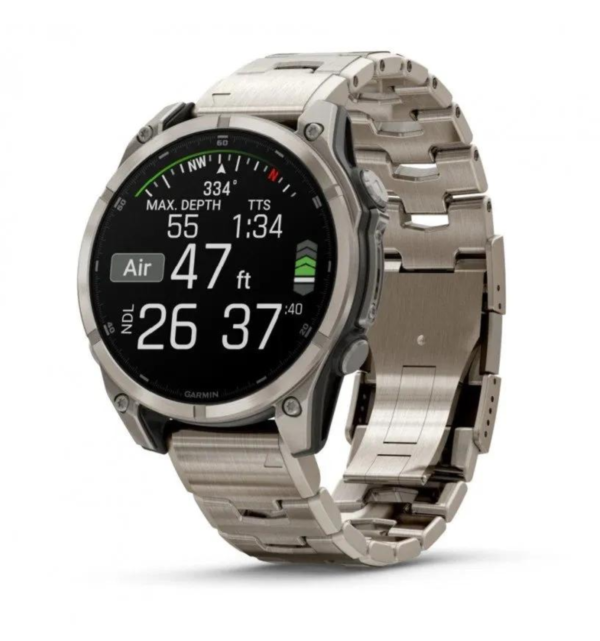 Garmin Smartwatch Fenix 8 - 47 Mm, Amoled Sapphire, Titanio, Titanium (Bracciale) - immagine 2