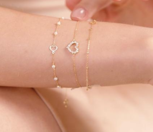 Maman Et Sophie  Bracciale Brillando Cuore 18Kt - immagine 2