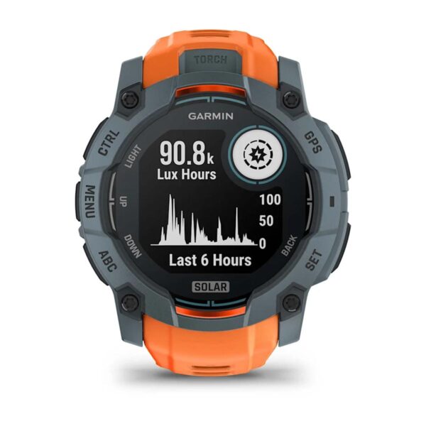 Garmin Smartwatch Instinct 3 Black Twilight con cinturino in silicone Solstice Solar - immagine 2