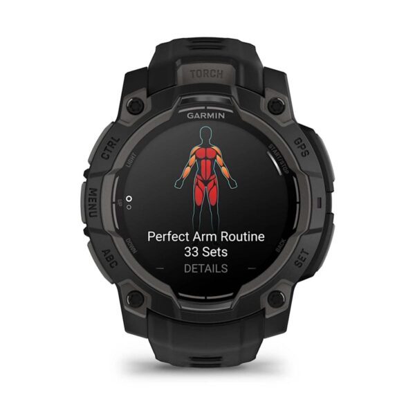 Garmin Smartwatch Instinct 3 Black, cinturino Black AMOLED - immagine 4