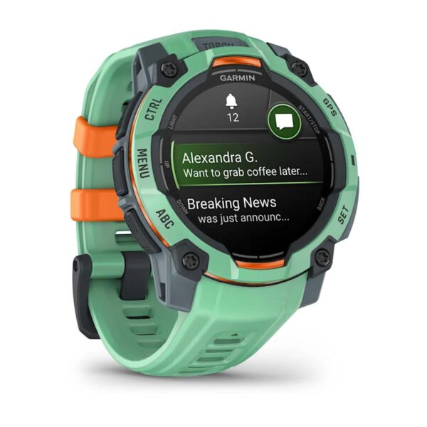 Garmin Smartwatch Instinct 3 Neotropic con cinturino in silicone Neotropic AMOLED - immagine 3