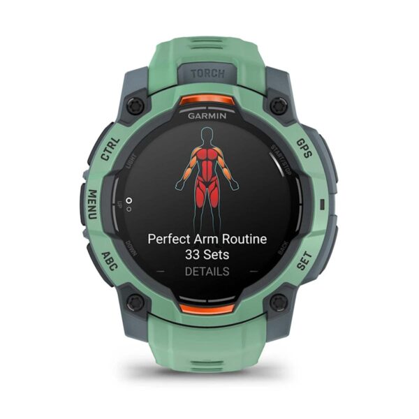 Garmin Smartwatch Instinct 3 Neotropic con cinturino in silicone Neotropic AMOLED - immagine 4