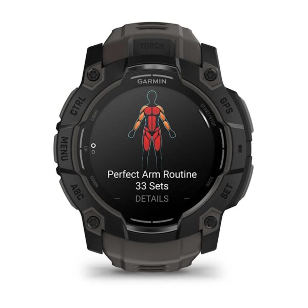 Garmin Smartwatch Instinct 3 Black con cinturino silicone Charcoal AMOLED - immagine 2