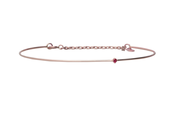 Bracciale Filodamore Prezioso  In Oro Rosa 9Kt Rubino 0.022 Ct