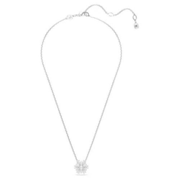 Swarovski Pendente Idyllia Taglio Misto, Fiocco Di Neve, Bianco, Placcato Rodio - immagine 2