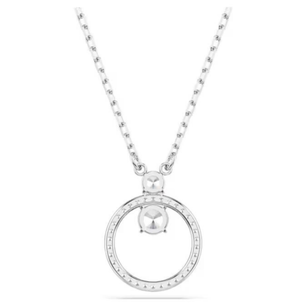 Swarovski Pendente Constella Taglio Round, Bianco, Placcato Rodio - immagine 4