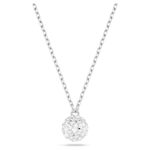 Swarovski Pendente Dextera Taglio Round, Sfera, Bianco, Placcato Rodio - immagine 4