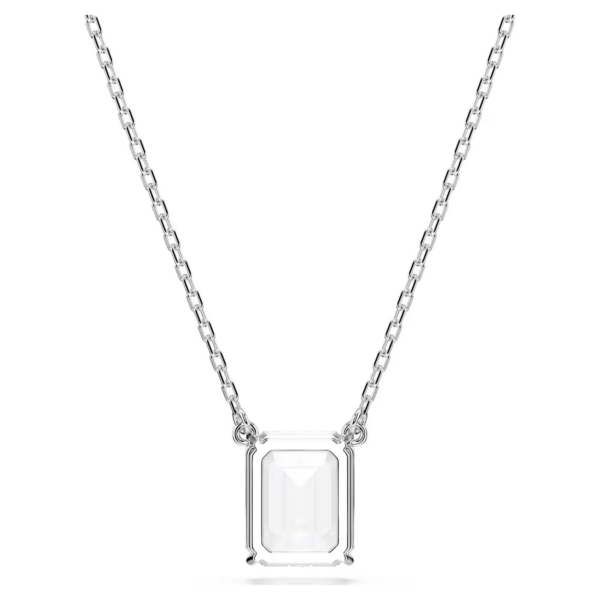 Swarovski Pendente Stilla Taglio Ottagonale, Bianco, Placcato Rodio - immagine 4