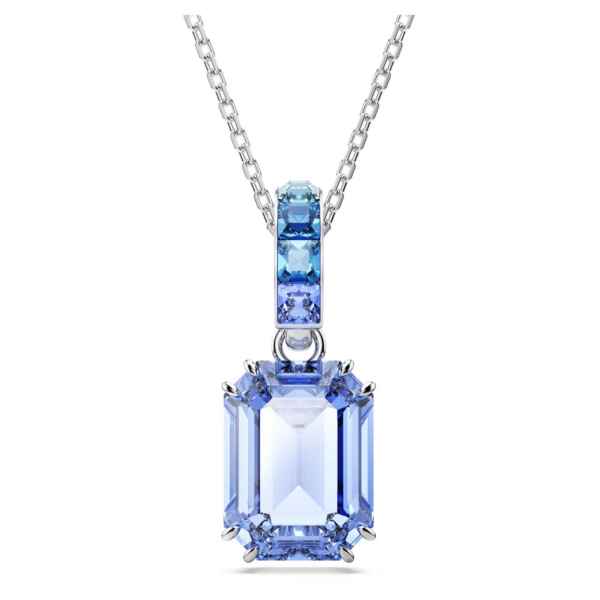 Swarovski Pendente Millenia Taglio Ottagonale, Blu, Placcato Rodio - immagine 2