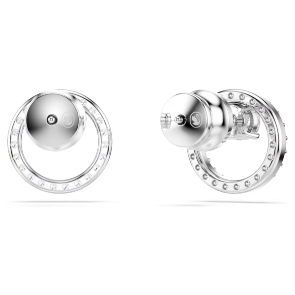 Swarovski Orecchini A Lobo Constella Taglio Round, Bianchi, Placcato Rodio - immagine 4