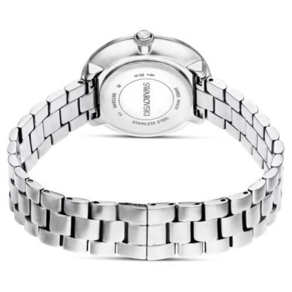 Swarovski Orologio Certa Fabbricato In Svizzera, Bracciale Di Metallo, Tono Argentato, Acciaio Inossidabile - immagine 3