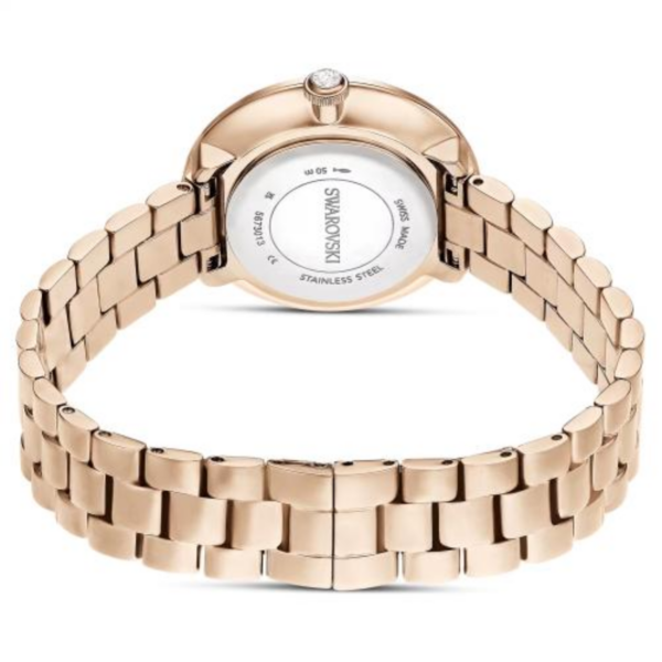 Swarovski Orologio Certa Fabbricato In Svizzera, Bracciale Di Metallo, Tono Dorato, Finitura In Tonalità Champagne Dorato - immagine 3