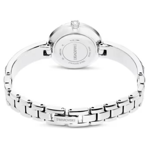 Swarovski Orologio Matrix Bangle Fabbricato In Svizzera, Bracciale In Cristallo, Tono Argentato, Acciaio Inossidabile - immagine 3