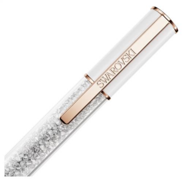 Swarovski Penna A Sfera Crystalline Lustre Rosa, Bianco, Placcato Color Oro Rosa - immagine 3